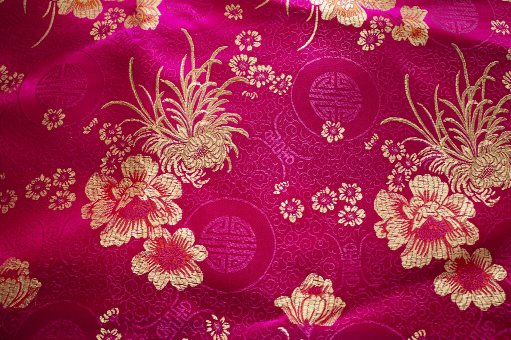 Hot Pink Brocade