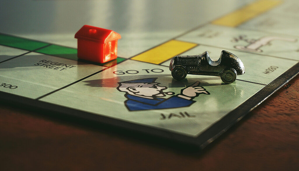 Monopoly board game closeup