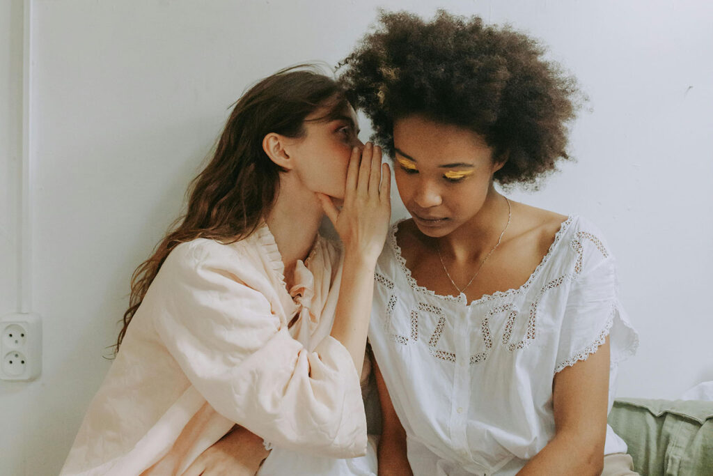 how to stop gossiping: two women gossiping