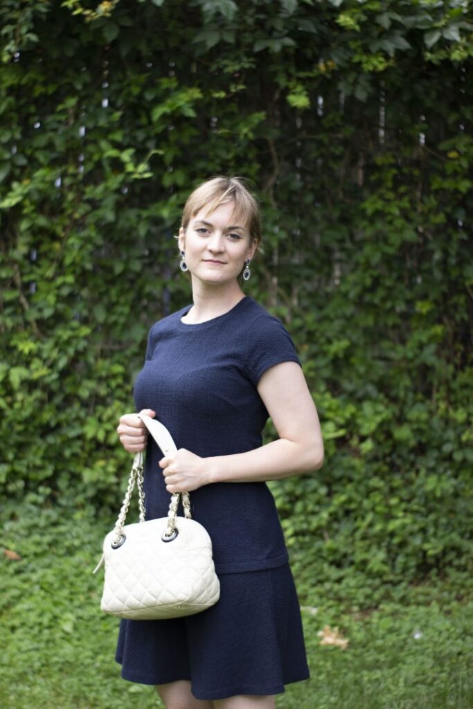 Summer Outfit Inspiration: Navy Blue Michael Kors Dress