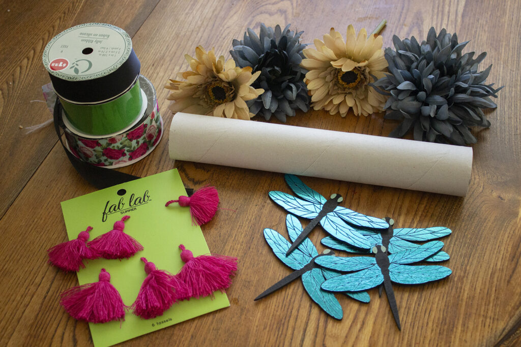 Supplies for DIY napkin rings