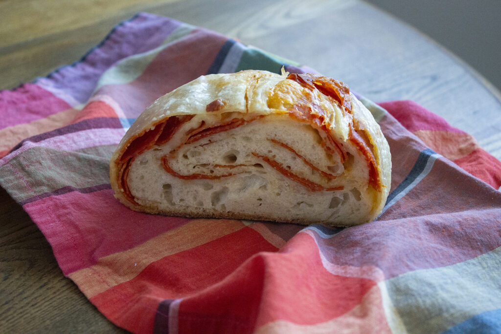 Hobbies for Moms: Closeup of pepperoni bread