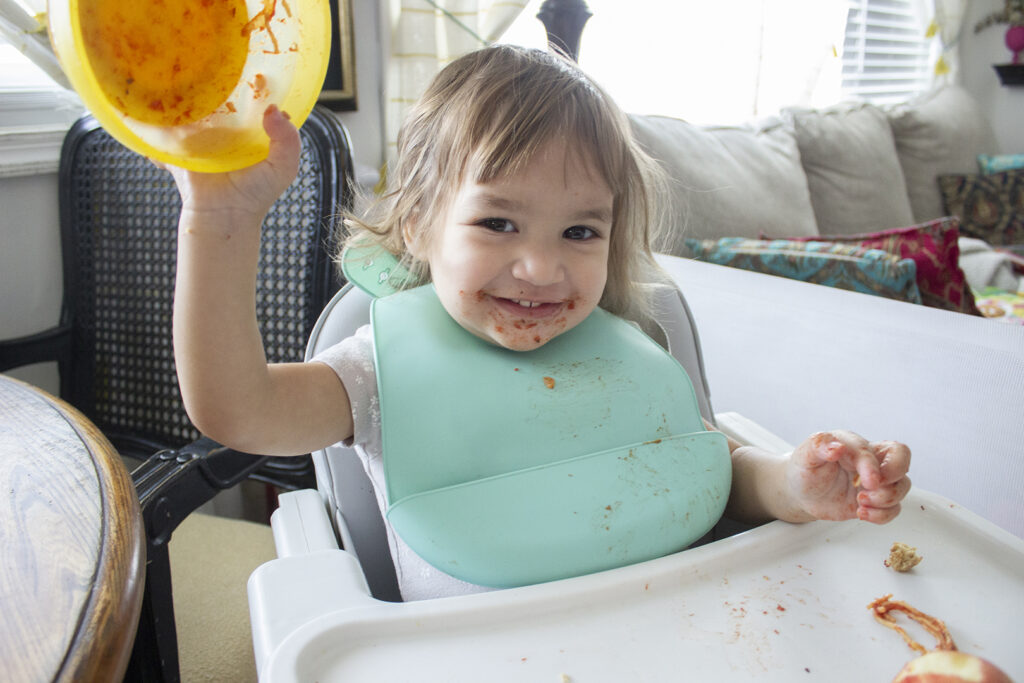 How Do Stay-at-Home Moms Spend Their Day - little girl with messy bowl