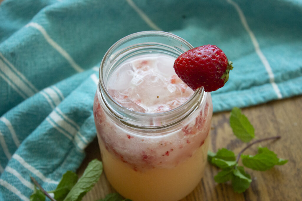 Strawberry mocktail closeup