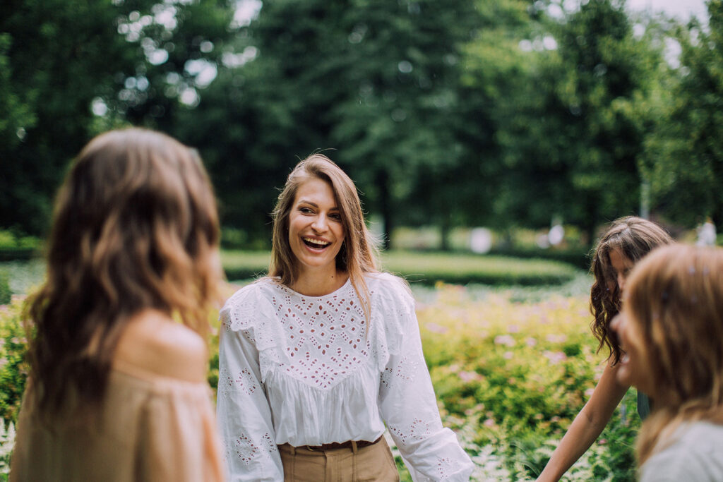Christian Friendships: Woman outside talking to each other